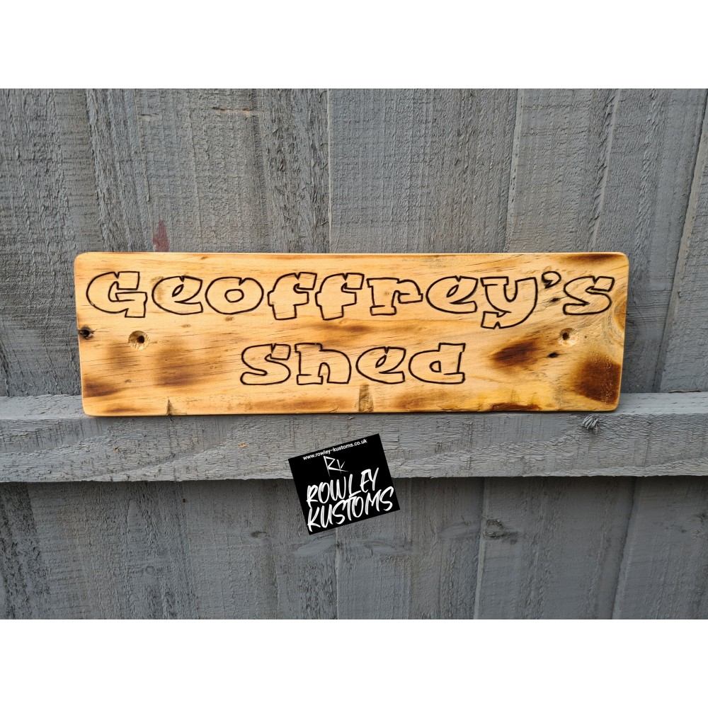 SHED RUSTIC SIGNS PERSONALISED